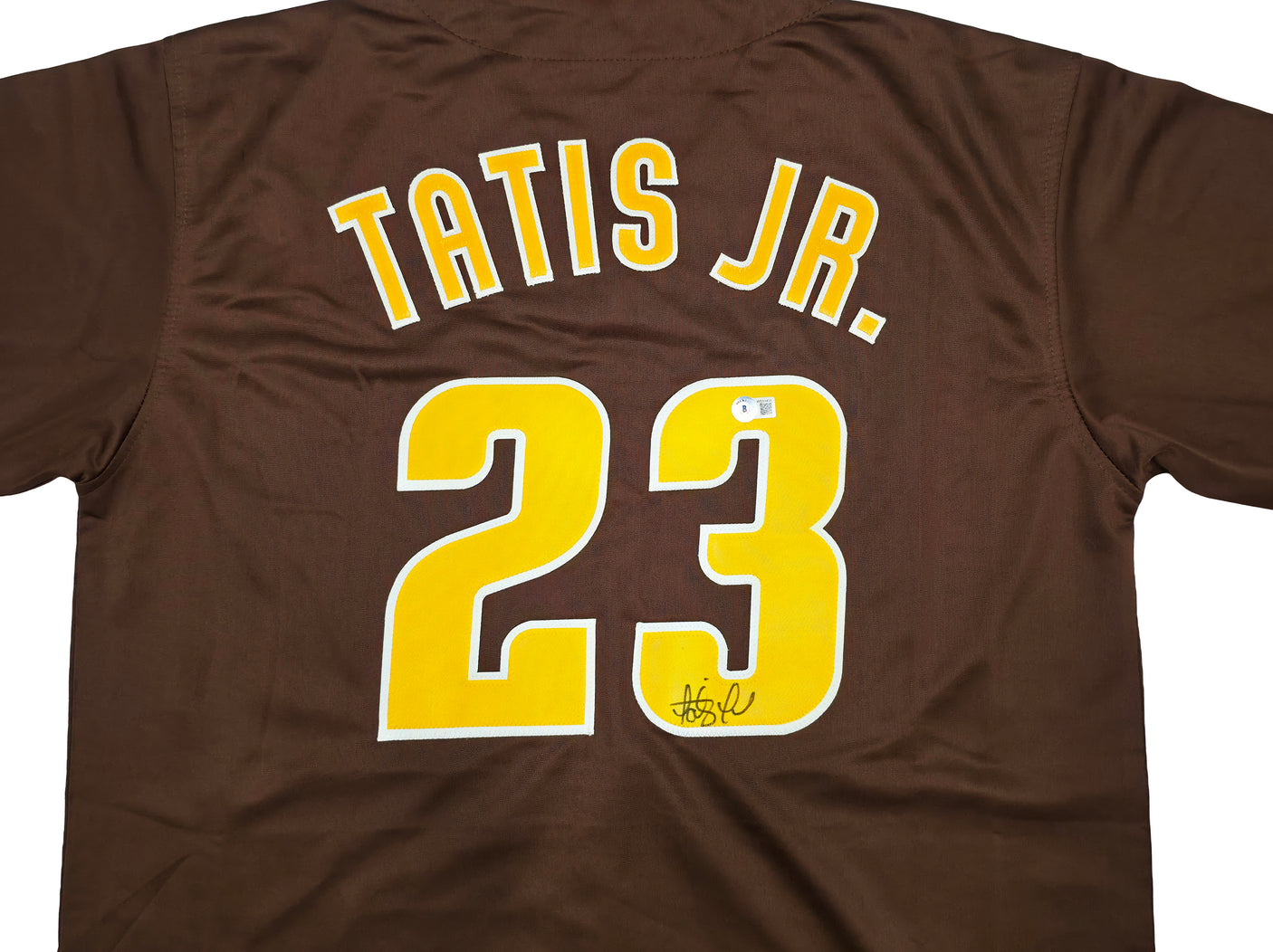 San Diego Padres Fernando Tatis Jr. Autographed Brown Jersey Beckett BAS Witness Stock #250497