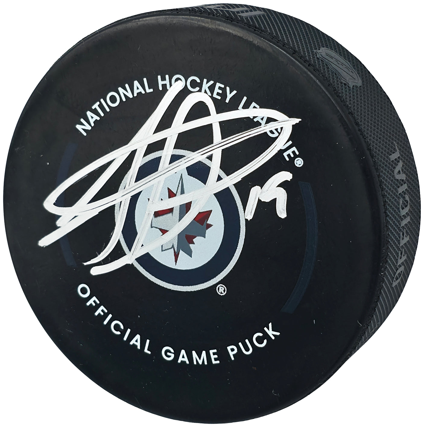 Jonathan Toews Autographed Official Winnipeg Jets Logo Hockey Game Puck Beckett BAS Witness Stock #250560