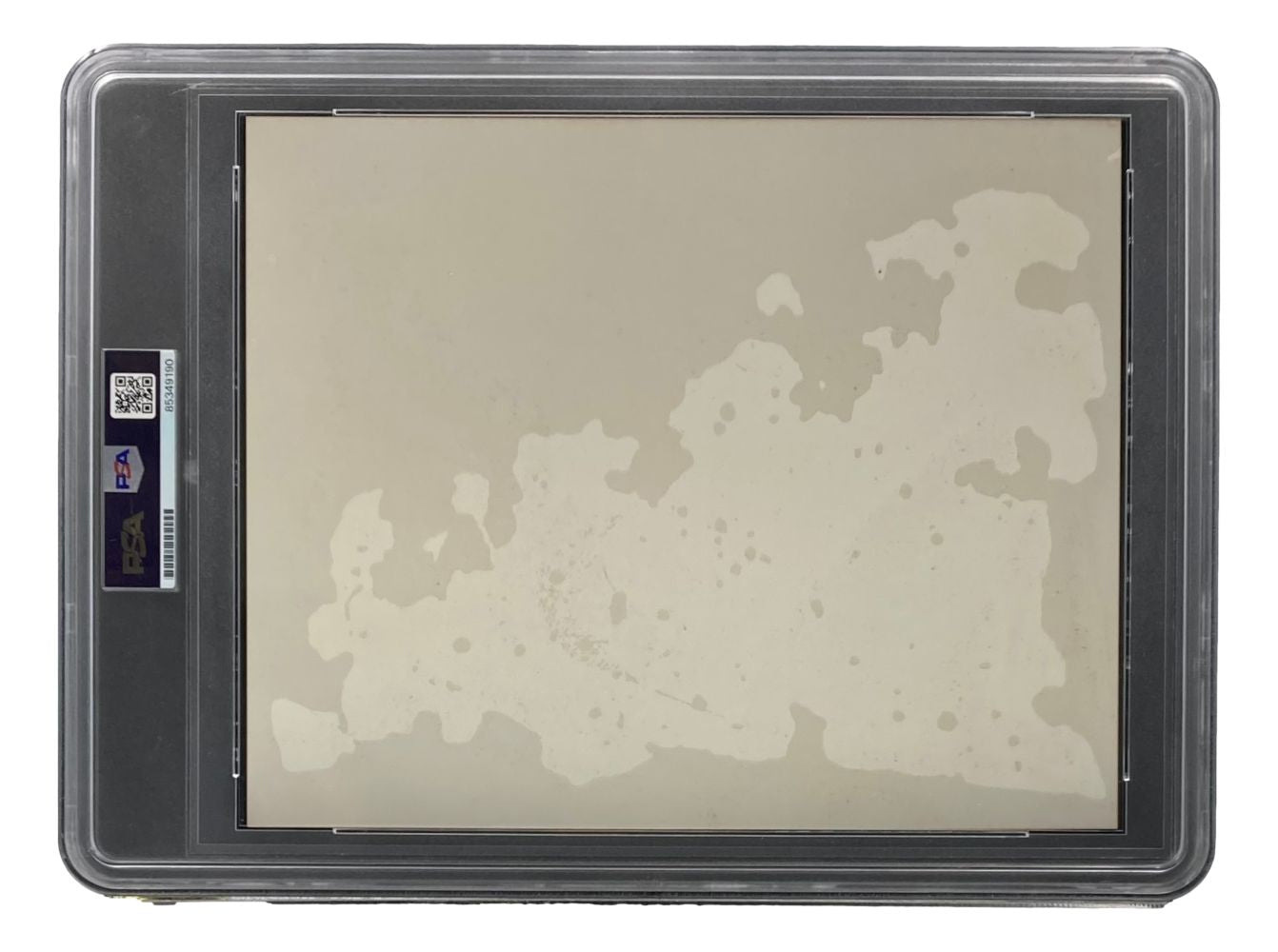 A Sports Integrity Ted Williams Stan Musial signed slabbed 8x10 photo, graded PSA NM-MT 8.5, is enclosed in a clear protective case with grading labels visible on the left side.