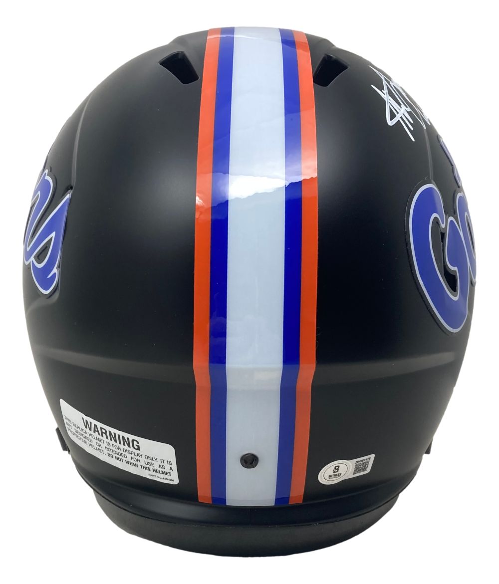 Steve Spurrier Signed Florida FS Black Speed Replica Helmet 66 Heisman BAS