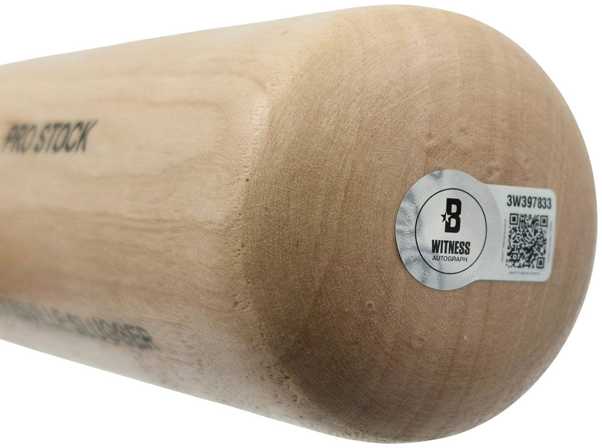 Edgar Martinez Autographed Blonde Louisville Slugger Pro Stock Baseball Bat Seattle Mariners Beckett BAS Witness Stock #252589