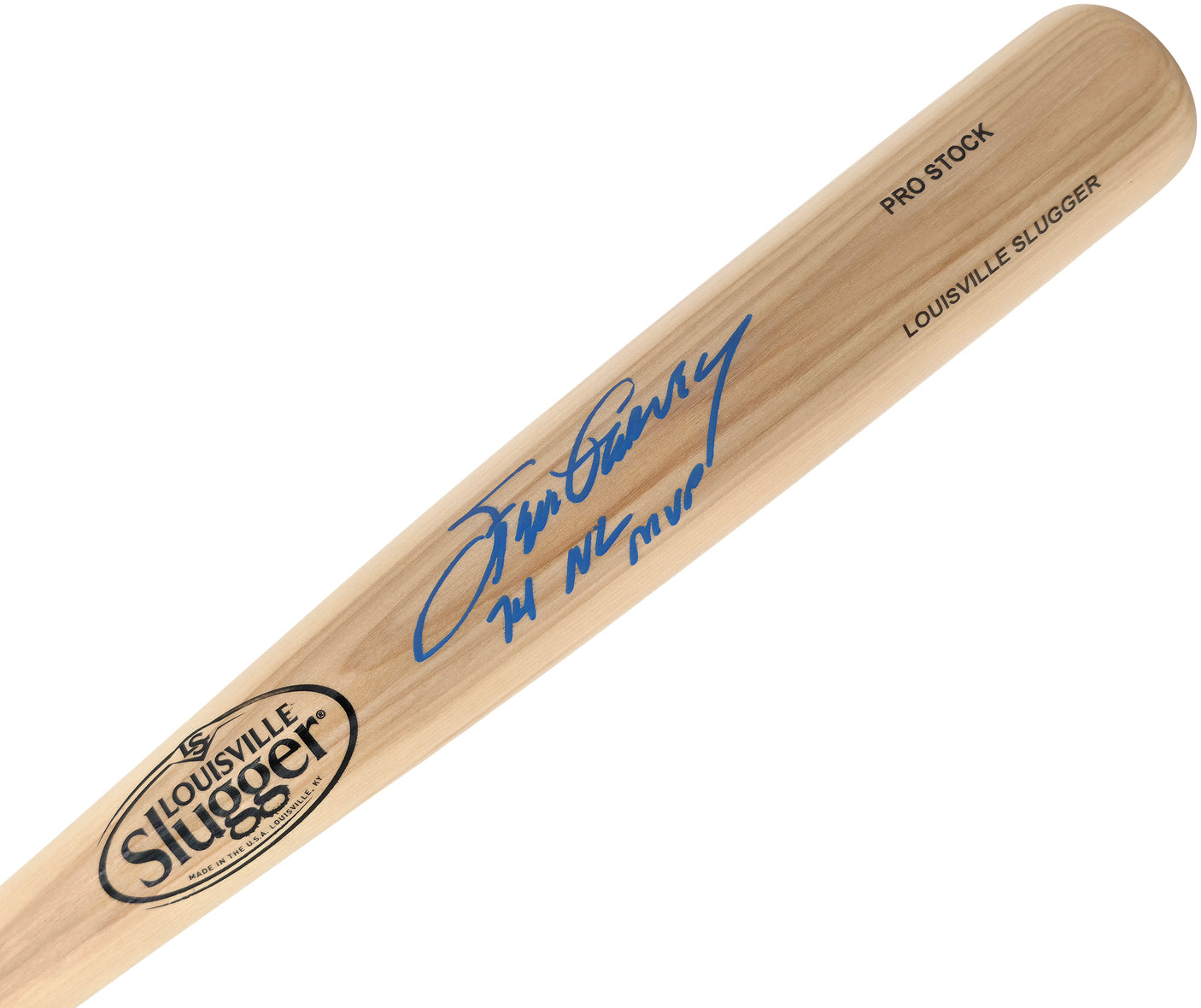 Steve Garvey Autographed Blonde Louisville Slugger Pro Stock Baseball Bat Los Angeles Dodgers "1974 NL MVP" Beckett BAS Witness Stock #252592