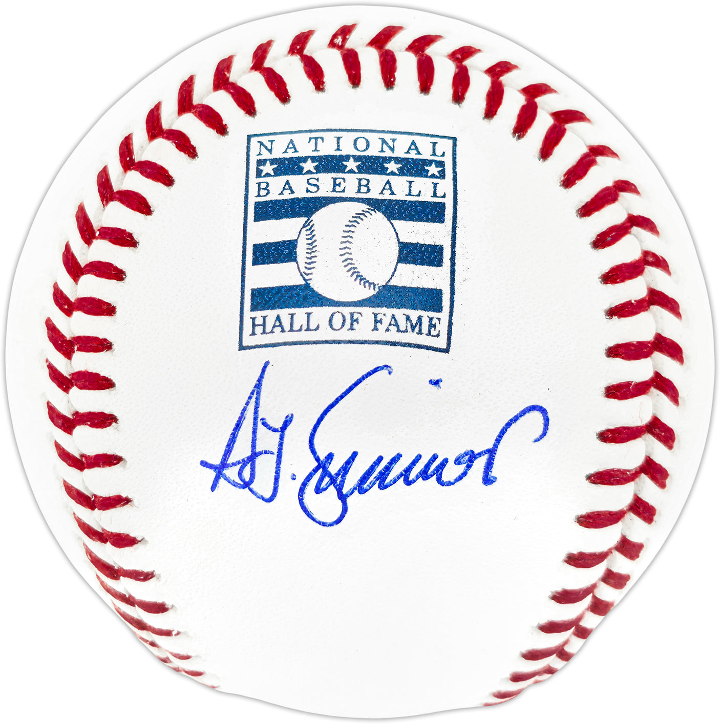 Ted Simmons Autographed Official Hall of Fame HOF Logo Baseball St. Louis Cardinals Beckett BAS Witness Stock #252456