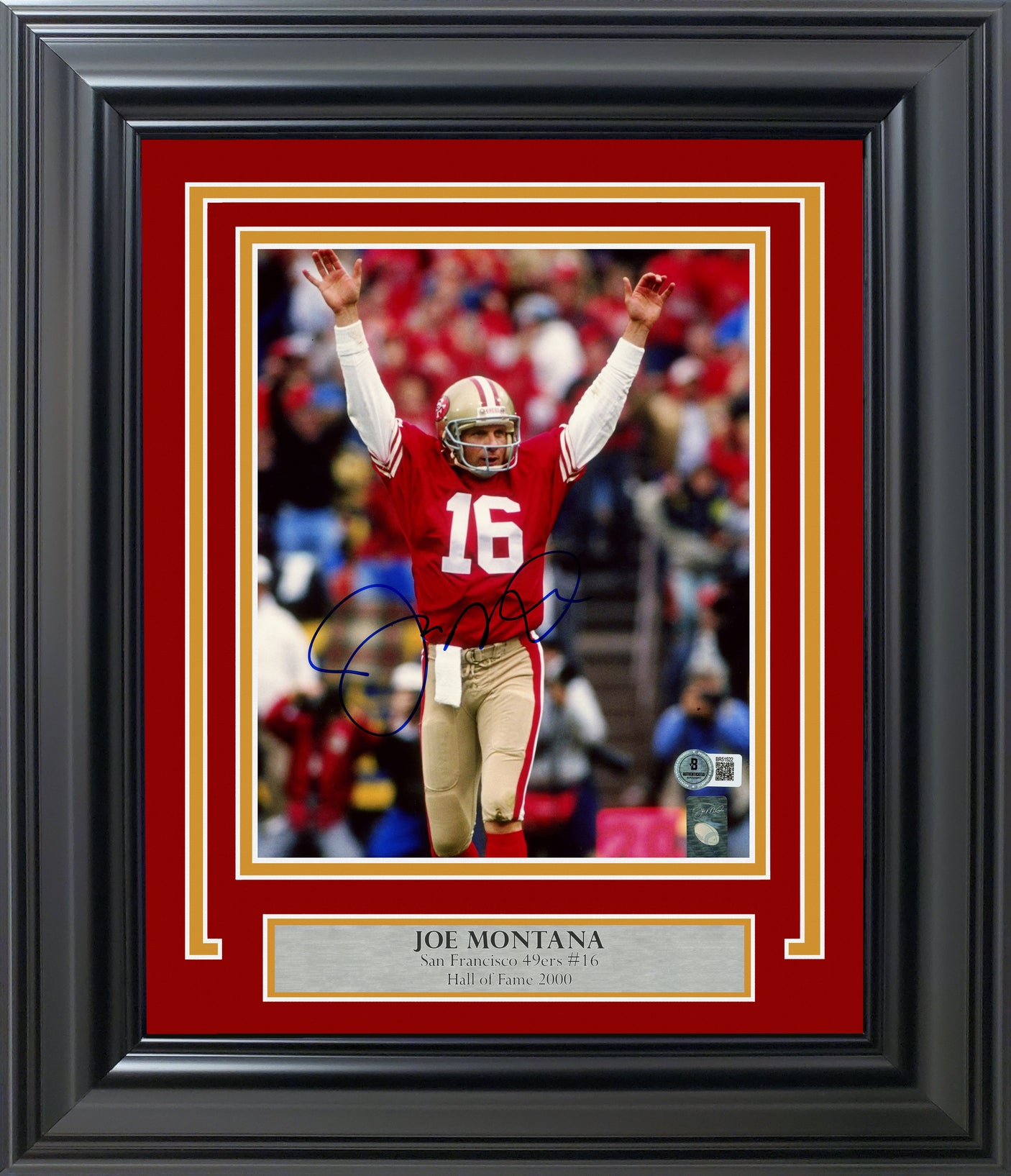 Joe Montana Autographed Framed 8x10 Photo San Francisco 49ers Beckett BAS QR Stock #253758