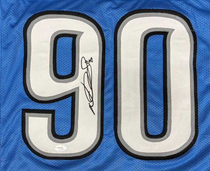 Ndamukong Suh Detroit Signed Light Blue Football Jersey JSA QR
