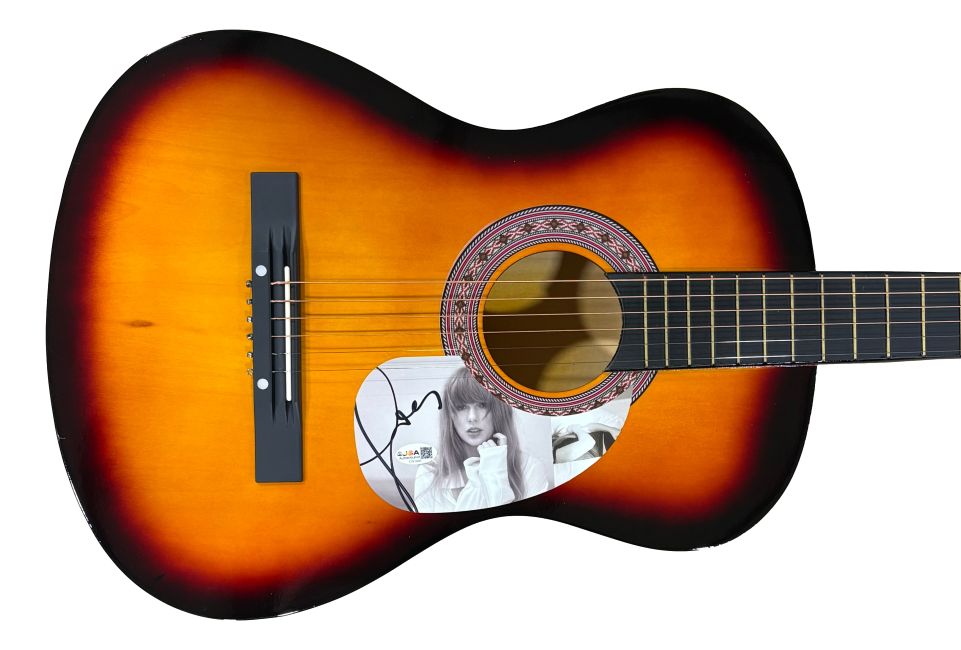 Taylor Swift Signed 38" Sunburst Acoustic Guitar JSA QR Hologram