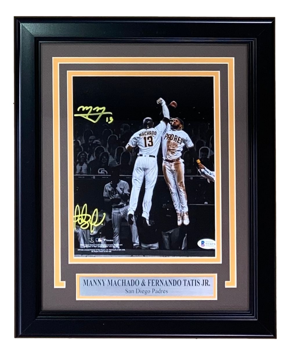 Fernando Tatis Jr Manny Machado Signed Framed 8x10 San Diego Padres Photo BAS