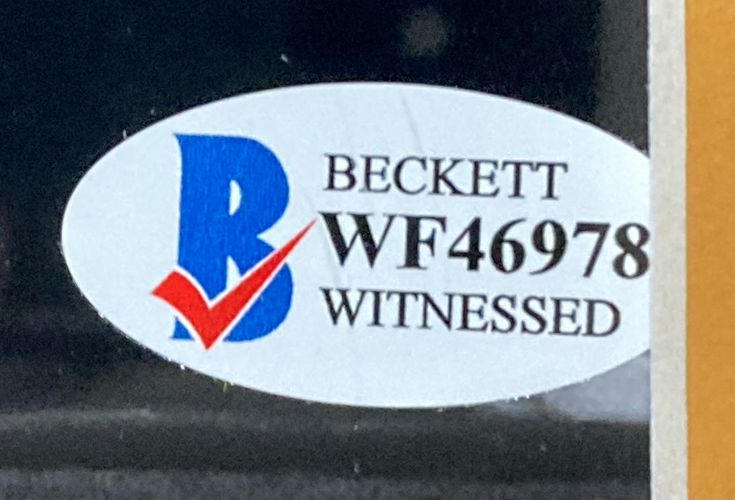 The Sports Integrity Fernando Tatis Jr Manny Machado Signed Framed 8x10 Padres Photo includes a Beckett Witnessed WF46978 sticker with a large blue B, red checkmark, and Beckett text inside a white oval.