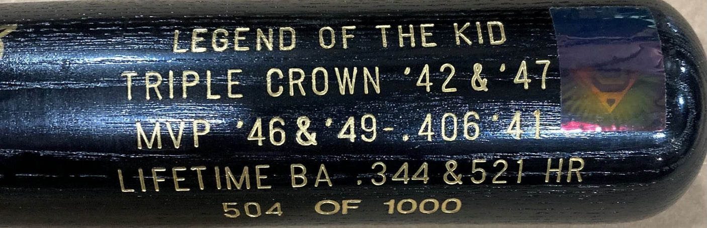 Ted Williams Boston Red Sox Signed LS Legend Of The Kid Bat LE/1000 PSA/DNA LOA