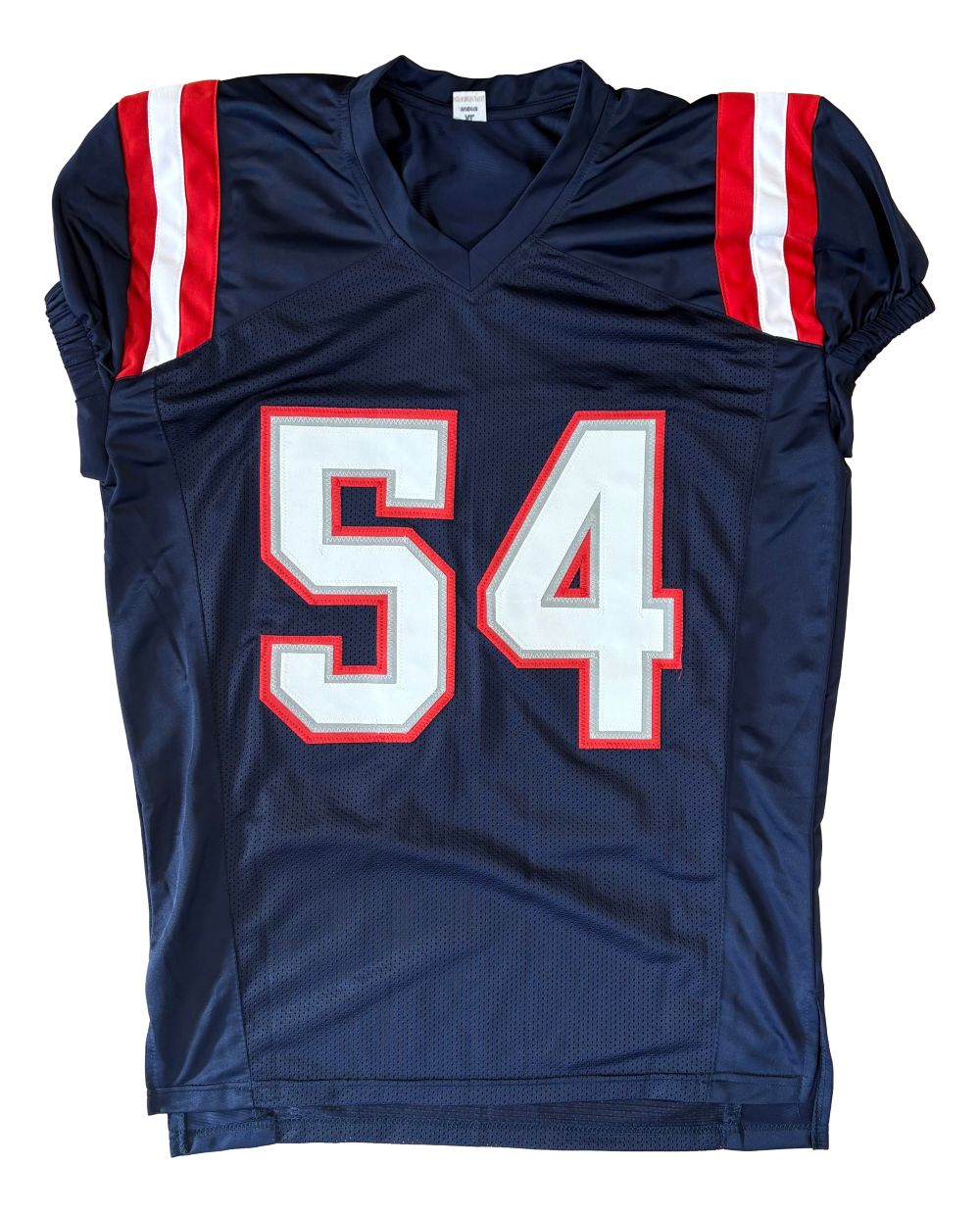 Tedy Bruschi New England Signed Alternate Blue Pro-Cut Football Jersey BAS