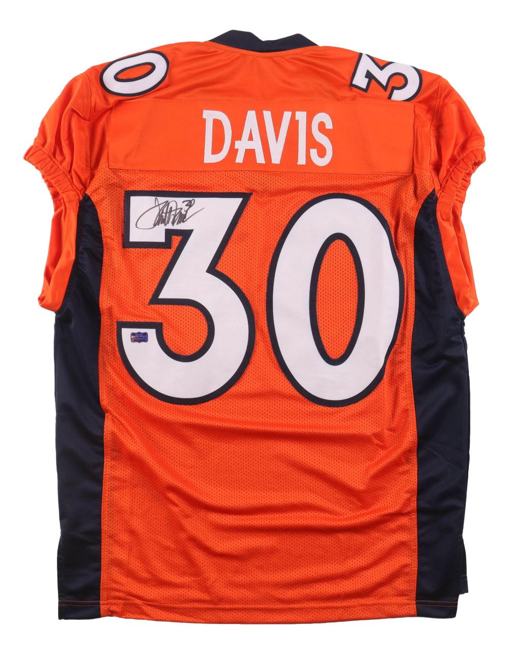 Terrell Davis Denver Signed Orange Pro-Cut Football Jersey Radke Hologram