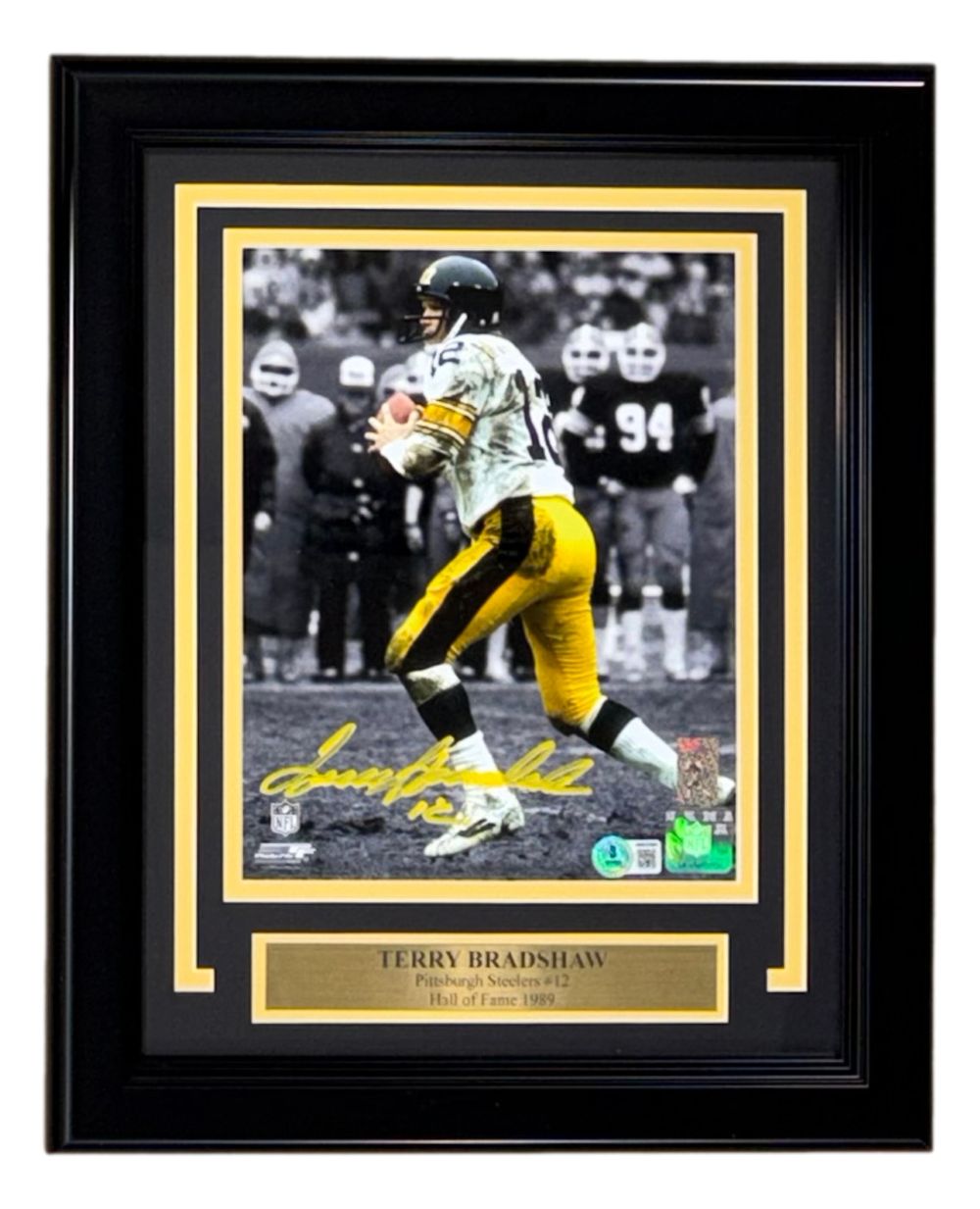 Terry Bradshaw Signed Framed 8x10 Pittsburgh Steelers Photo BAS