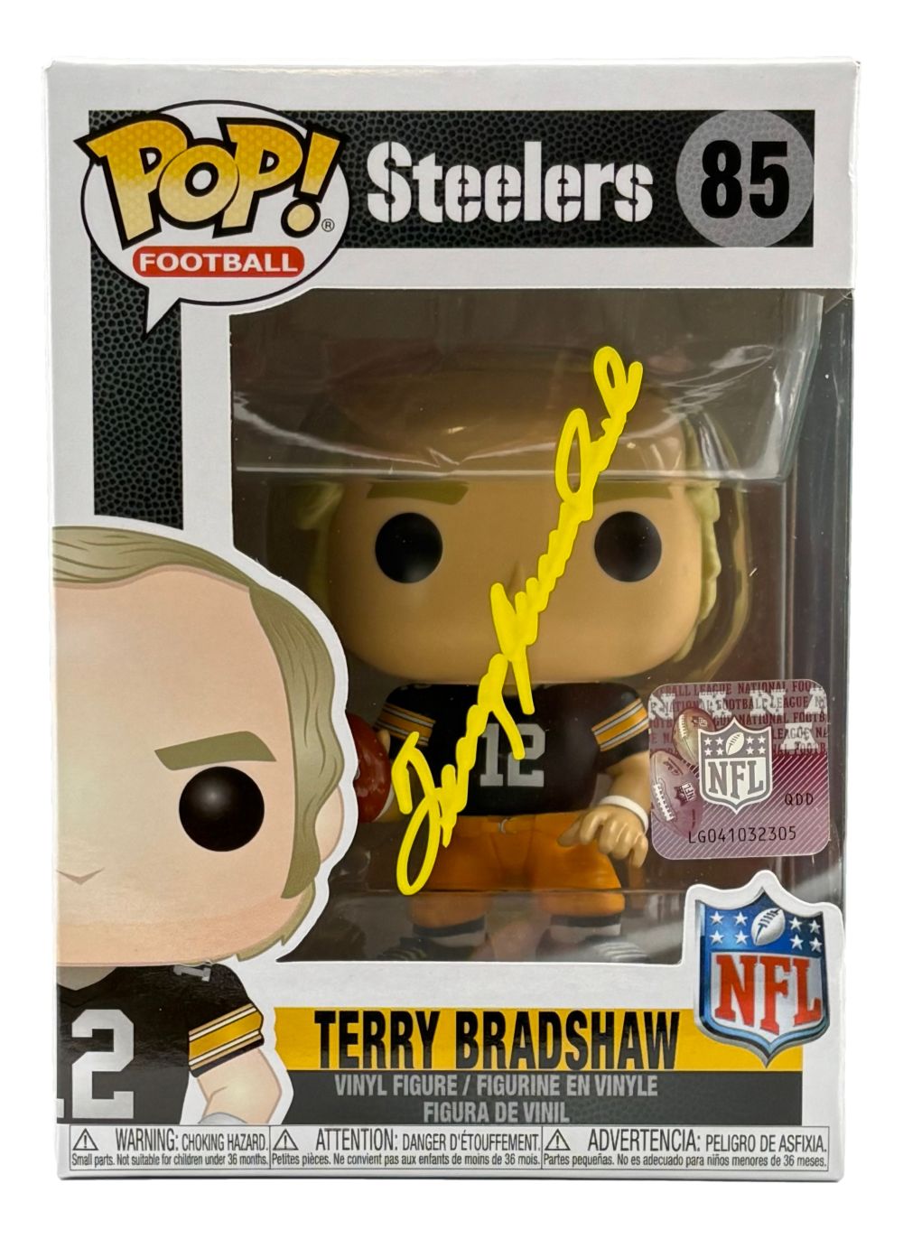 Terry Bradshaw Signed Pittsburgh Steelers Funko Pop #85 BAS