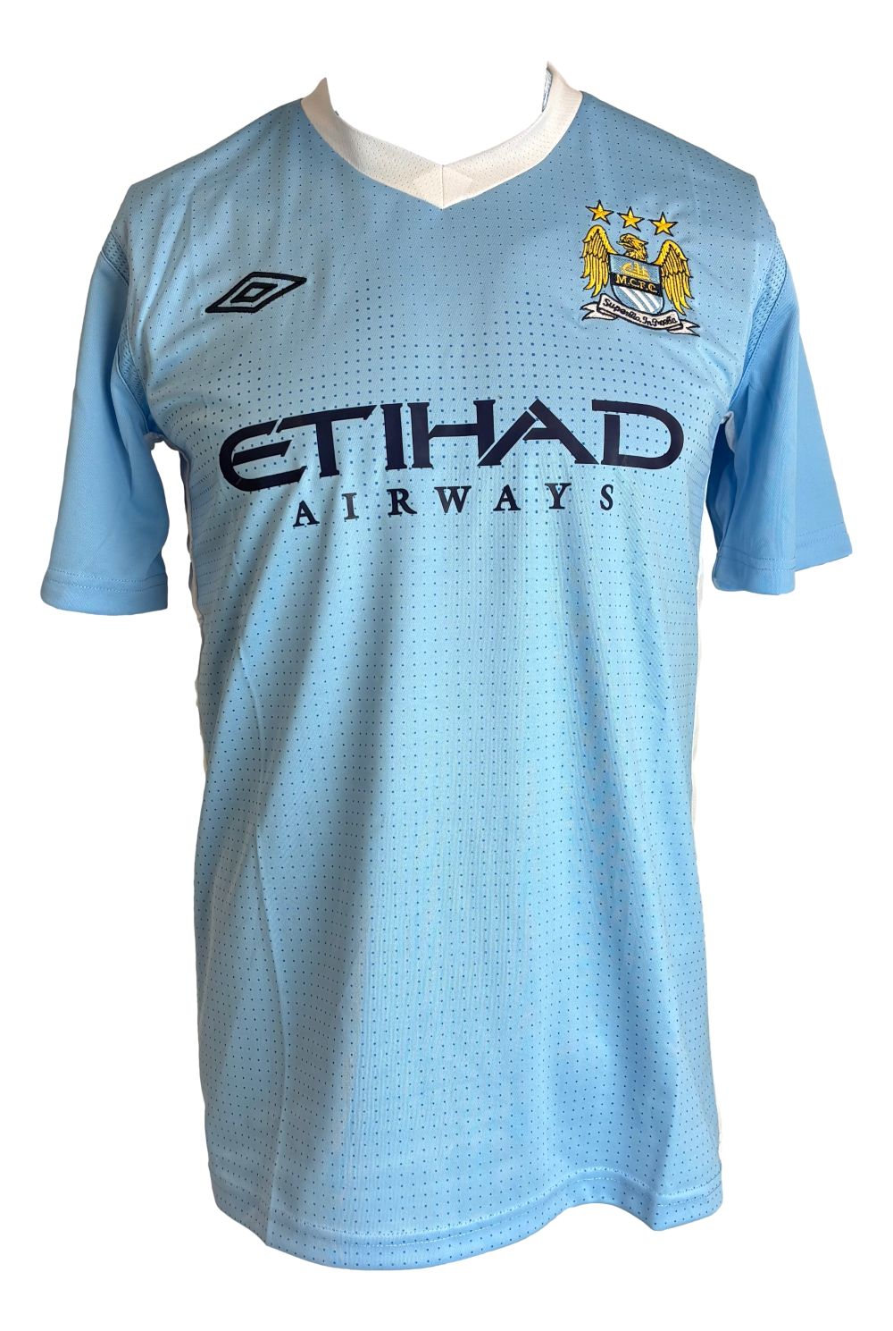 Carlos Tevez Signed Manchester City Umbro Soccer Jersey BAS