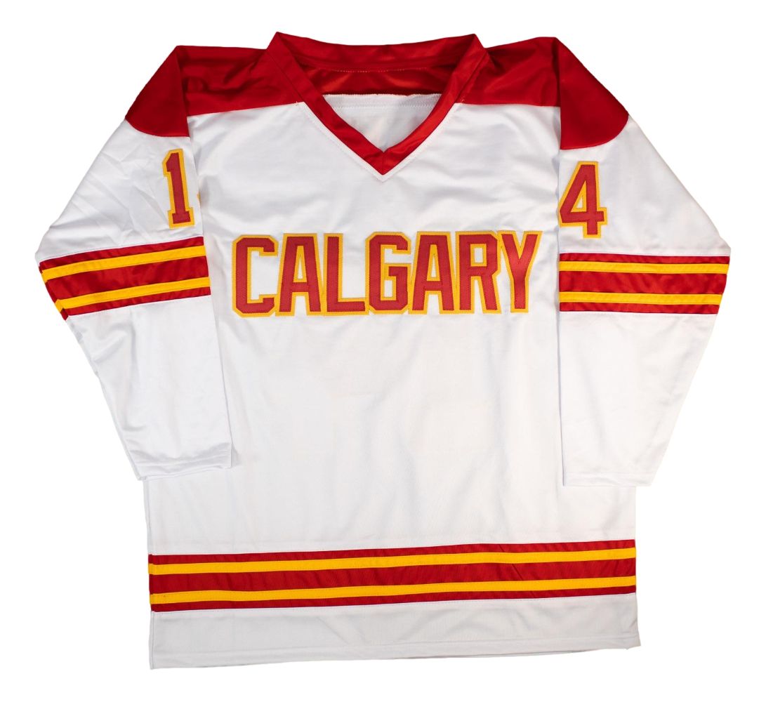 Theo Fleury Calgary Signed White Hockey Jersey BAS