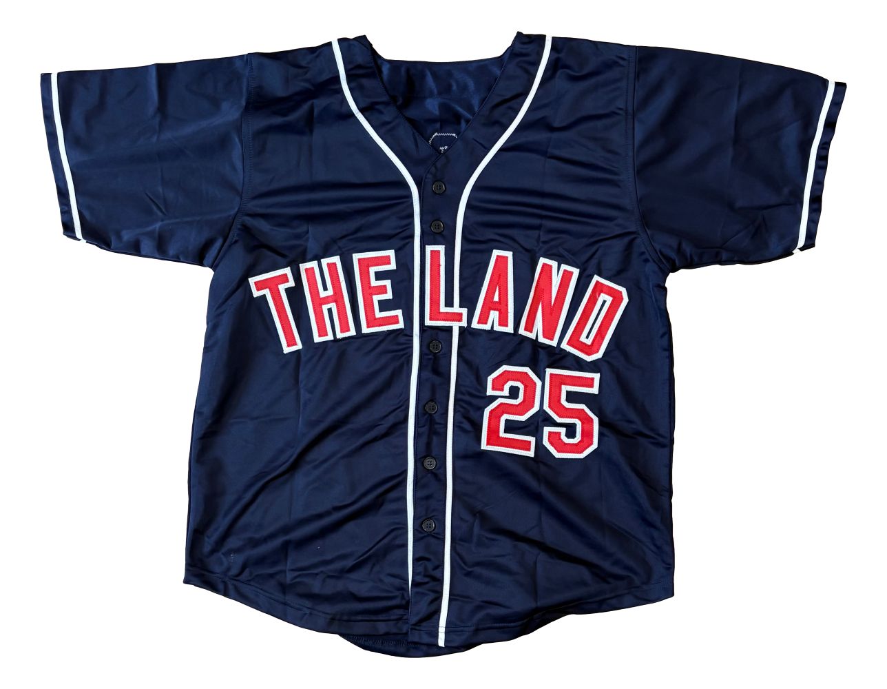 Jim Thome Cleveland Signed Navy Baseball Jersey BAS+Prova