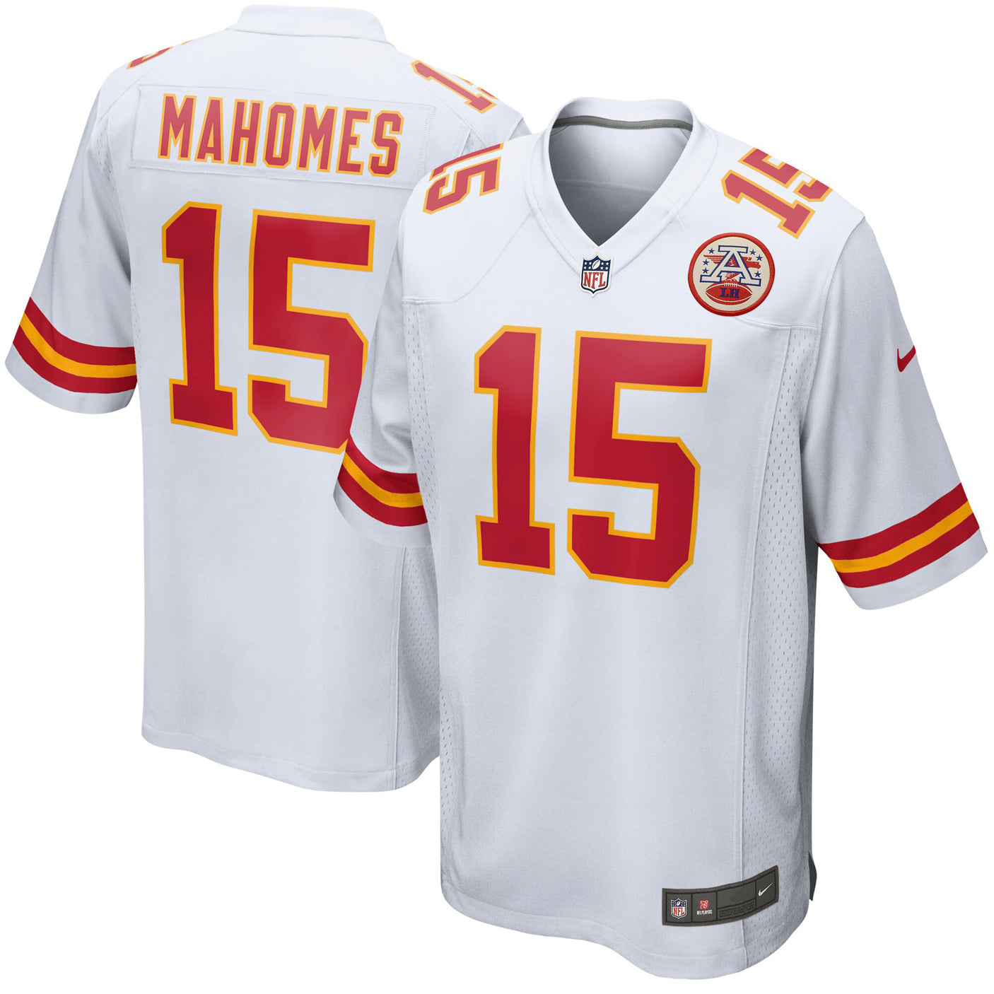 Patrick Mahomes Unsigned Kansas City Chiefs White Nike Twill Jersey Size XL Stock #185922