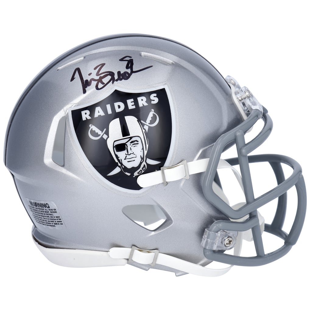 Tim Brown Autographed Raiders Speed Mini Helmet Fanatics