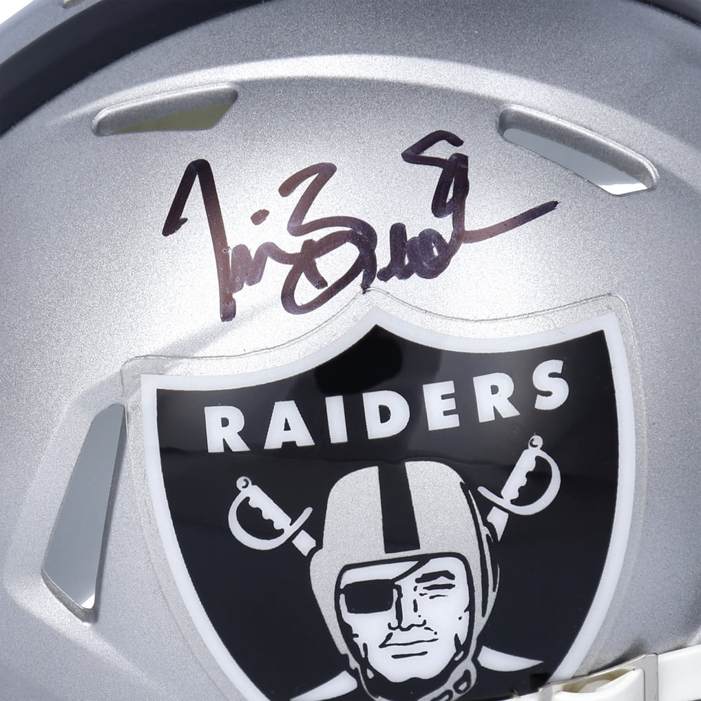 Tim Brown Autographed Raiders Speed Mini Helmet Fanatics