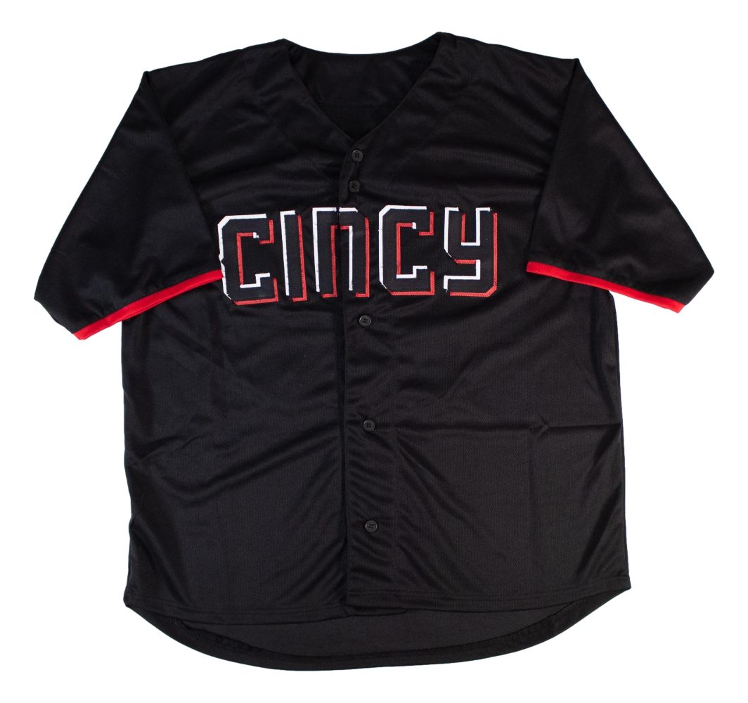 TJ Friedl Cincinnati Signed Black Baseball Jersey BAS