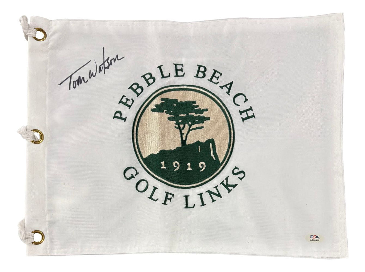 Tom Watson Signed Pebble Beach Golf Flag PSA/DNA