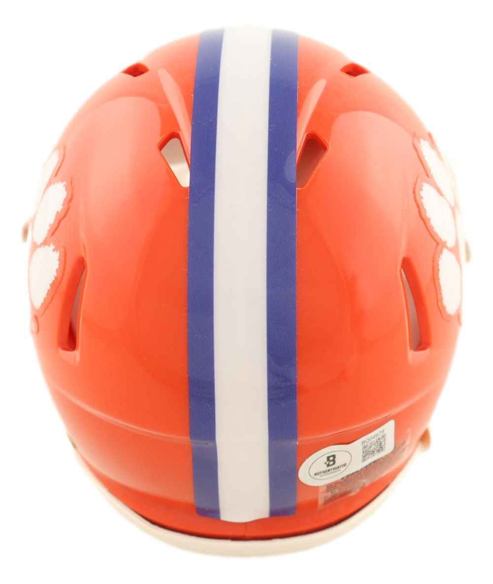 Travis Etienne Signed Clemson Tigers Mini Speed Helmet 2018 Natl Champs BAS