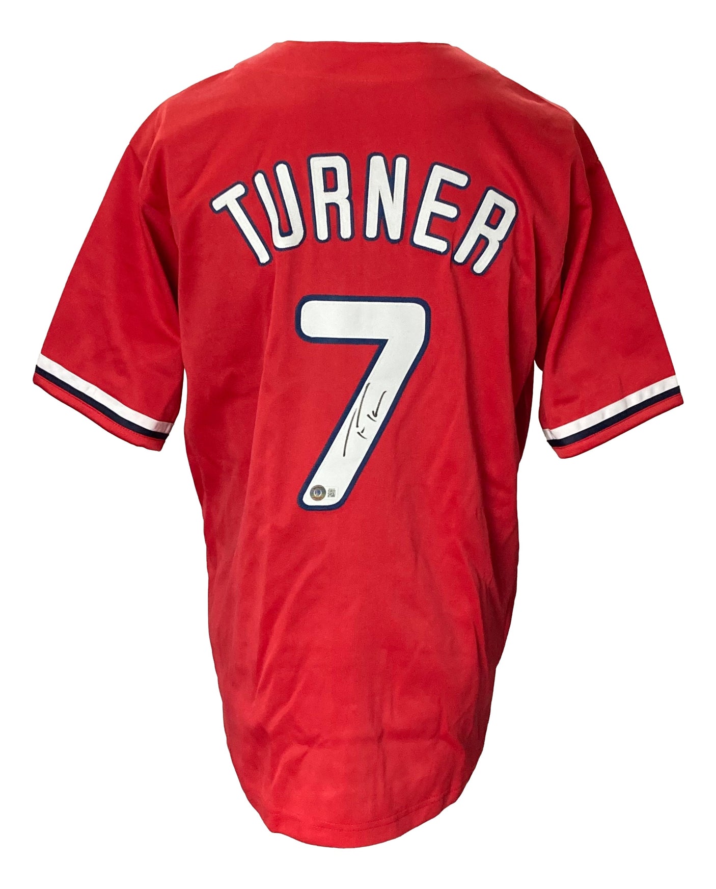 Trea Turner Philadelphia Signed Red Baseball Jersey BAS ITP