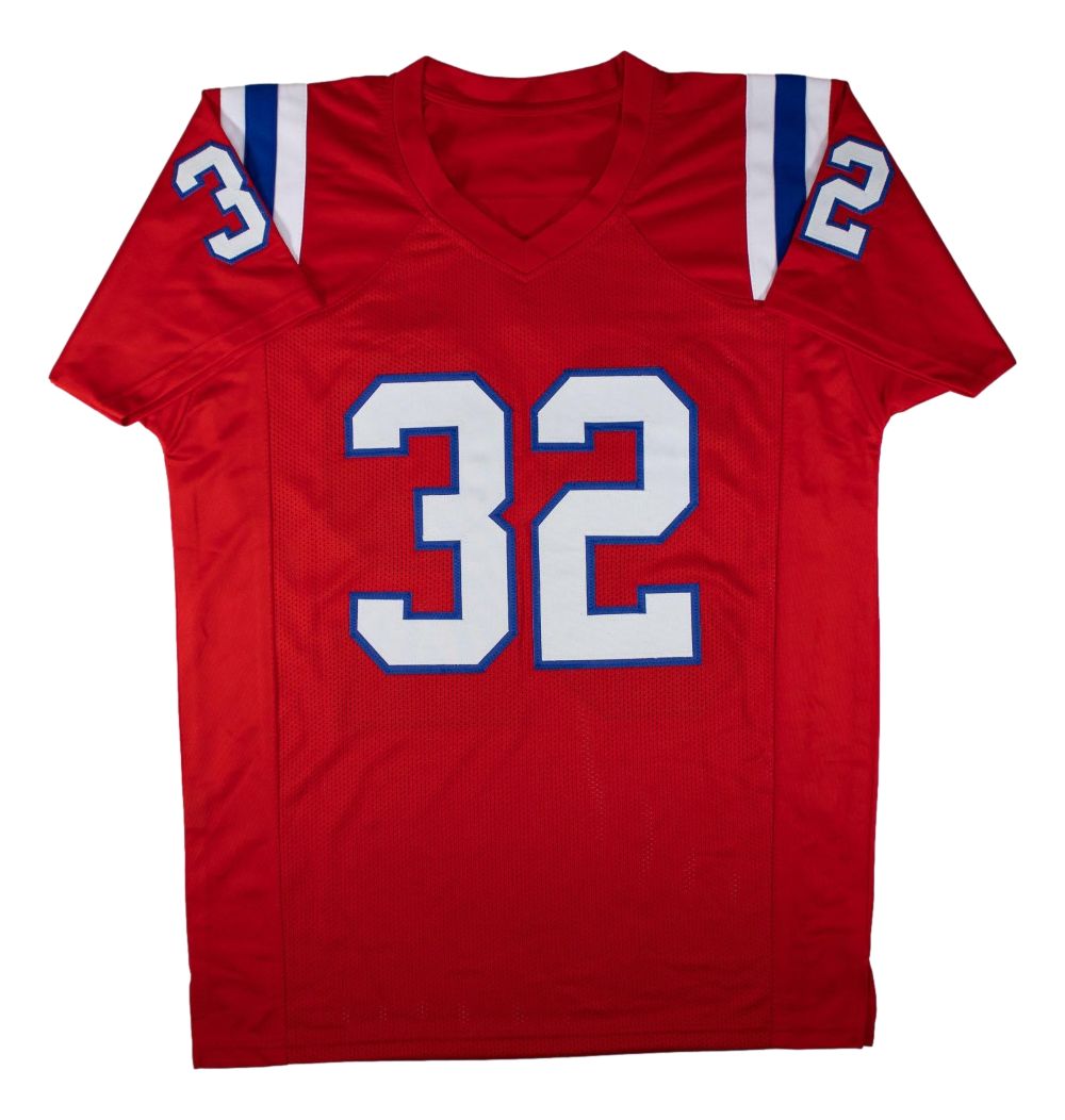 TreVeyon Henderson New England Signed Red Football Jersey JSA