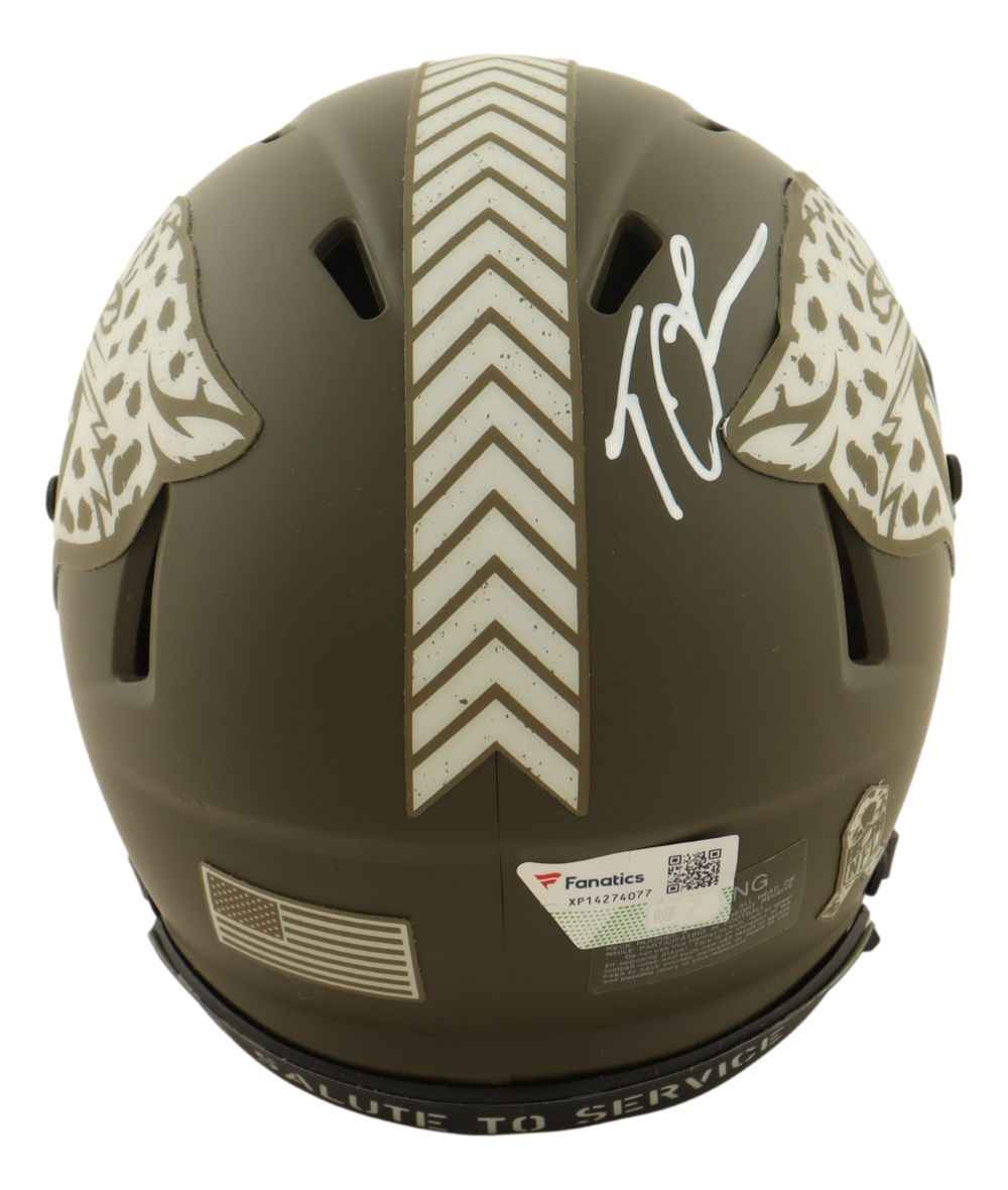 Trevor Lawrence Signed Jaguars Salute To Service Mini Speed Helmet Fanatics