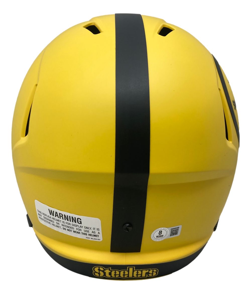 Troy Polamalu Signed Pittsburgh Steelers FS Rave Speed Replica Helmet BAS ITP