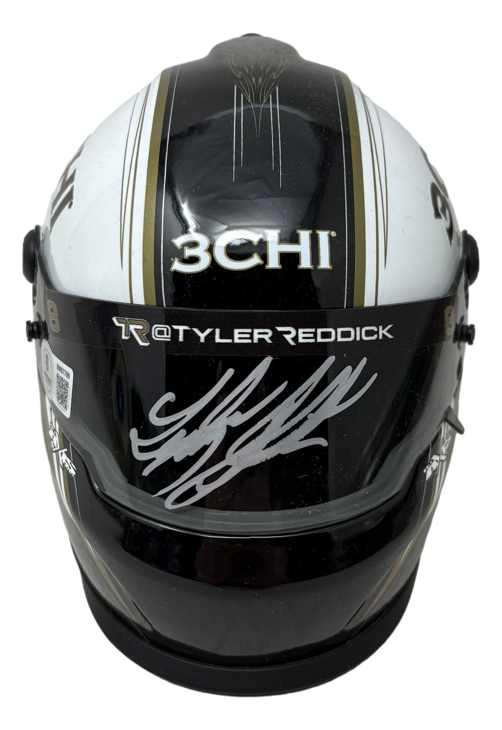 Tyler Reddick Signed NASCAR 3CHI Mini Racing Helmet BAS