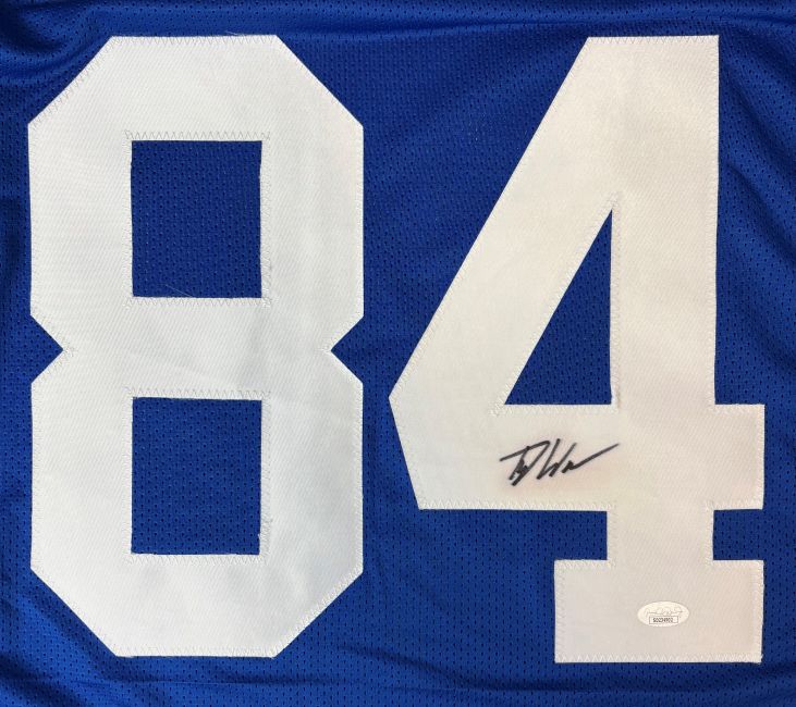 Tyler Warren Indianapolis Signed Blue Football Jersey JSA