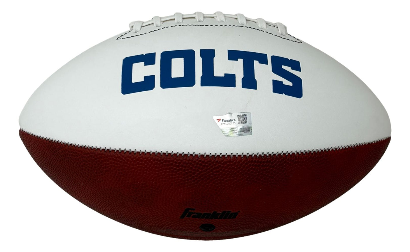 Tyler Warren Signed Indianapolis Colts Logo Football Fanatics w/ Case