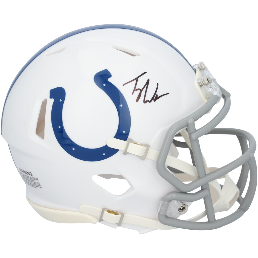 Tyler Warren Autographed Indianapolis Colts Speed Mini Helmet Fanatics