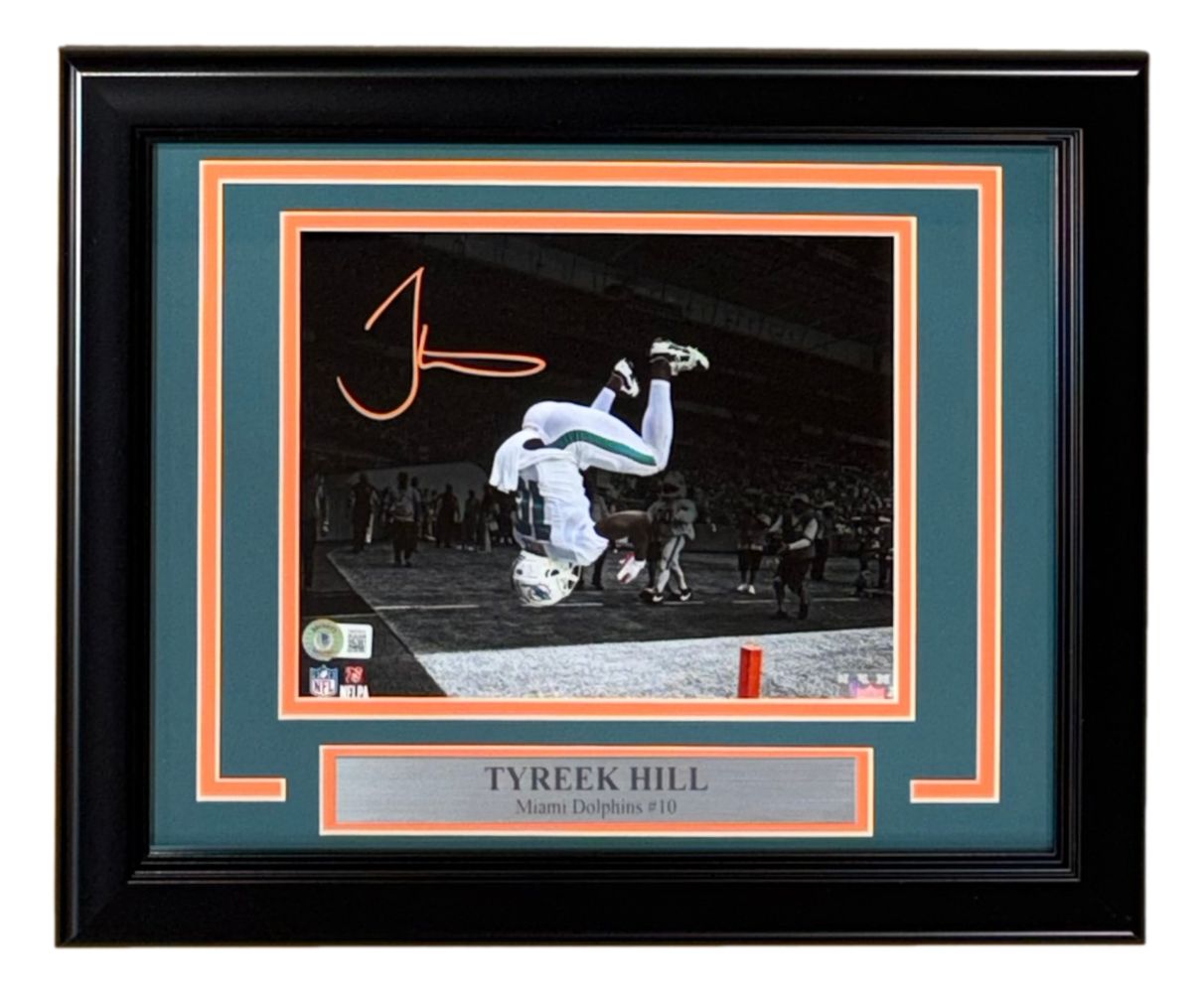 Tyreek Hill Signed Framed 8x10 Miami Dolphins Photo BAS