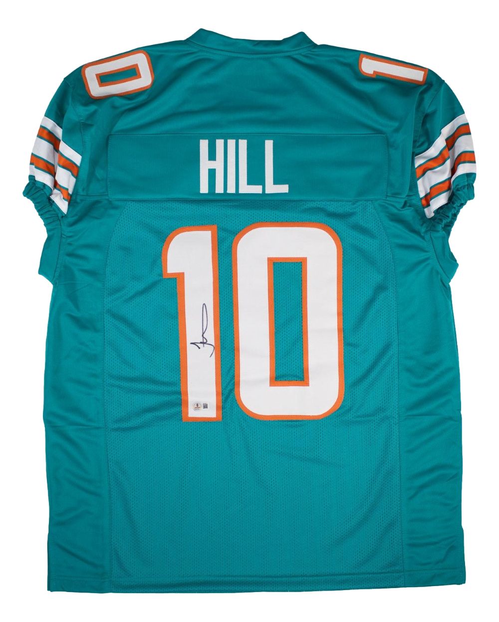 Tyreek Hill Miami Signed Teal Pro-Cut Football Jersey BAS