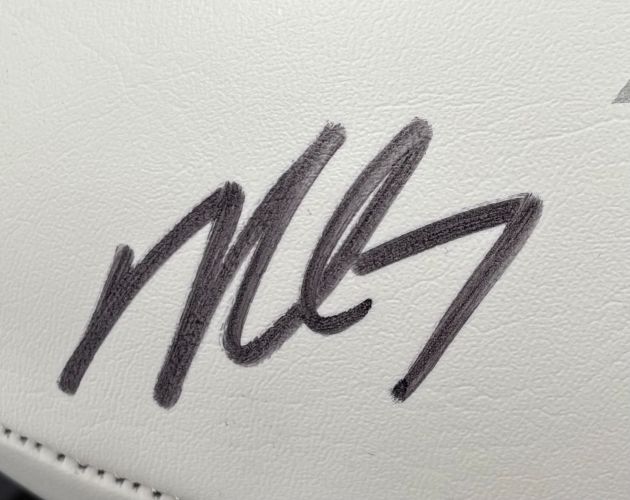 Michael Vick Signed Atlanta Falcons Logo Football BAS w/ Case