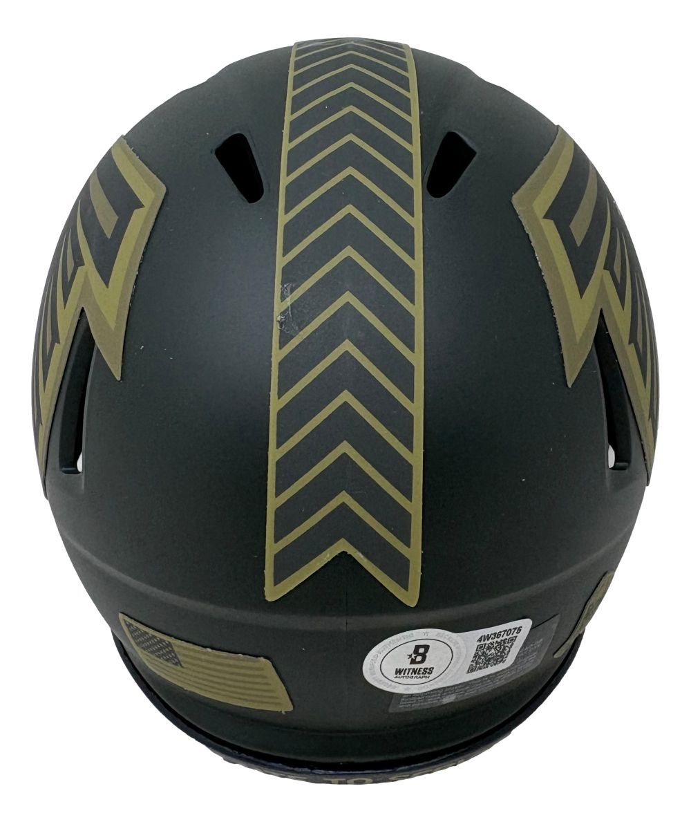 Michael Vick Signed Atlanta Falcons Salute To Service Mini Speed Helmet BAS