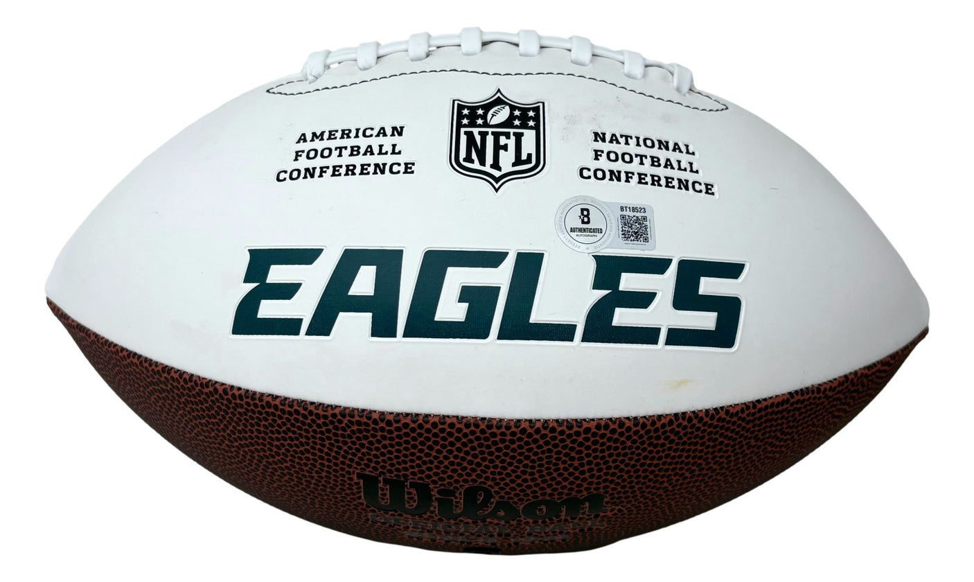 Vince Papale Signed Philadelphia Eagles Logo Football Invincible Inscribed BAS