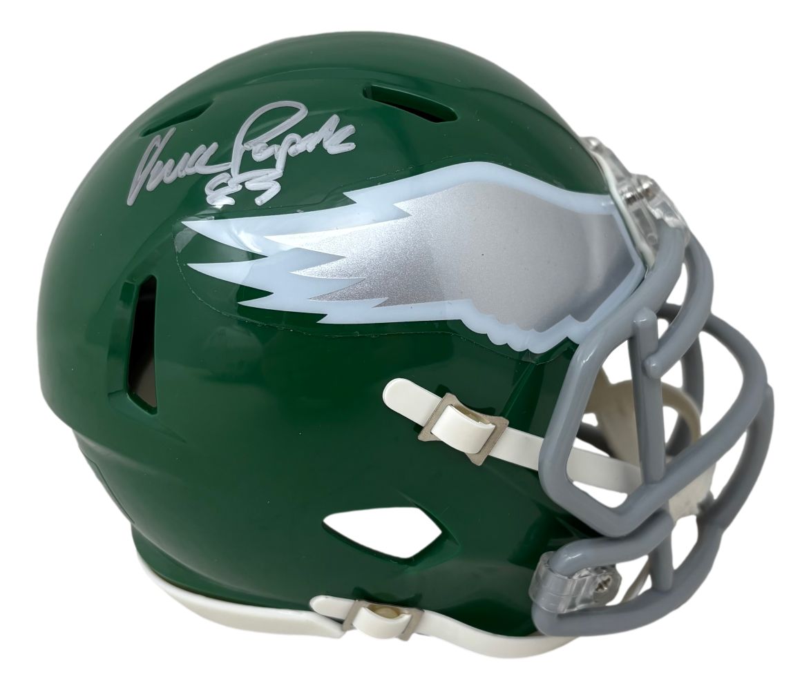 Vince Papale Signed Philadelphia Eagles Mini Speed Helmet BAS