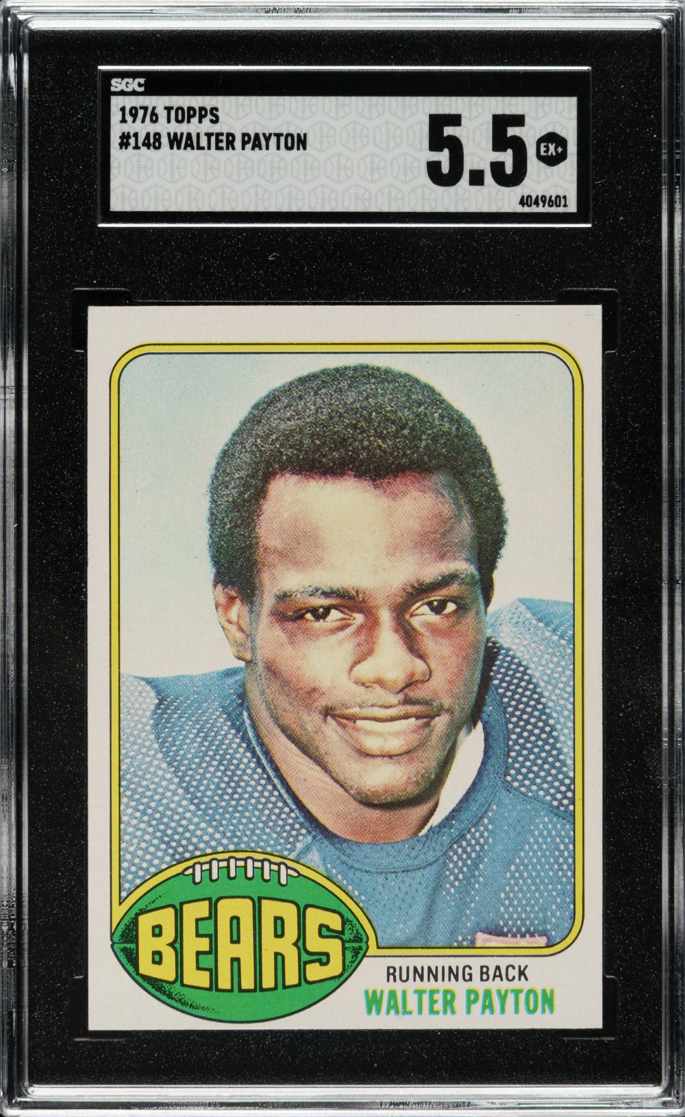 Walter Payton 1976 Topps #148 Chicago Bears Rookie Card SGC EX+ 5.5