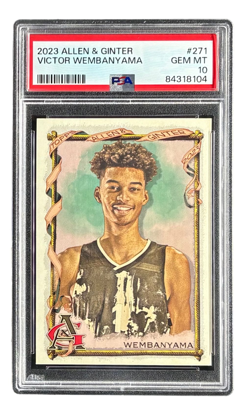 Victor Wembanyama 2023 Topps Allen & Ginter #271 Spurs Rookie Card PSA Gem MT 10