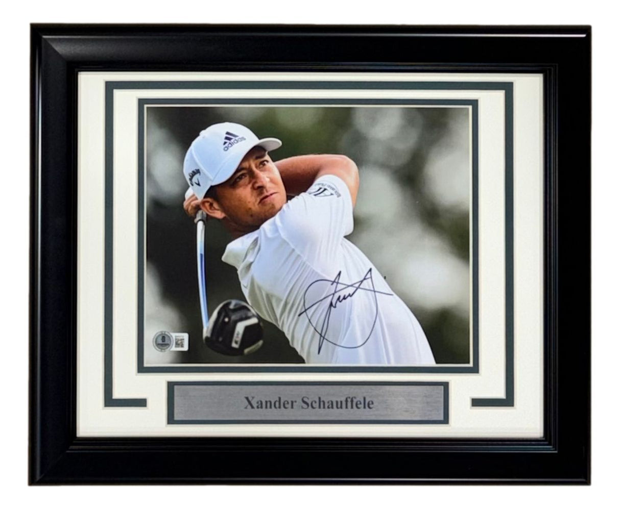 Xander Schauffele Signed Framed 8x10 PGA Golf Photo BAS