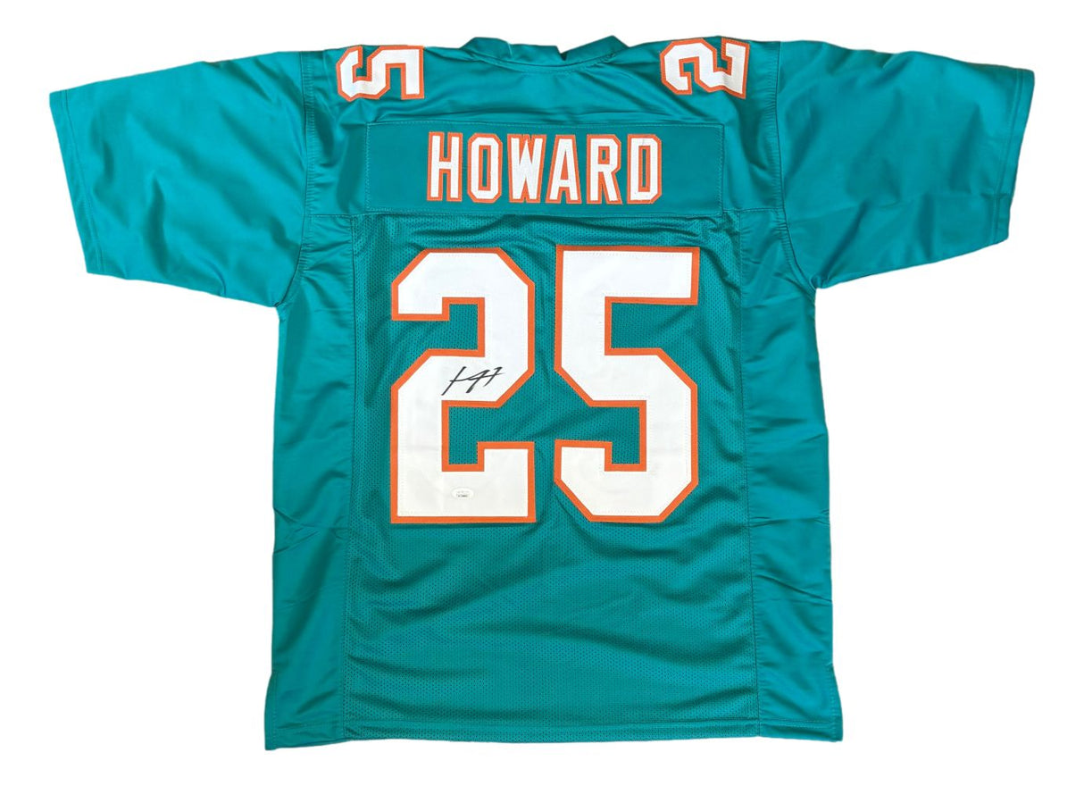 Xavien Howard Miami Signed Teal Football Jersey JSA Hologram