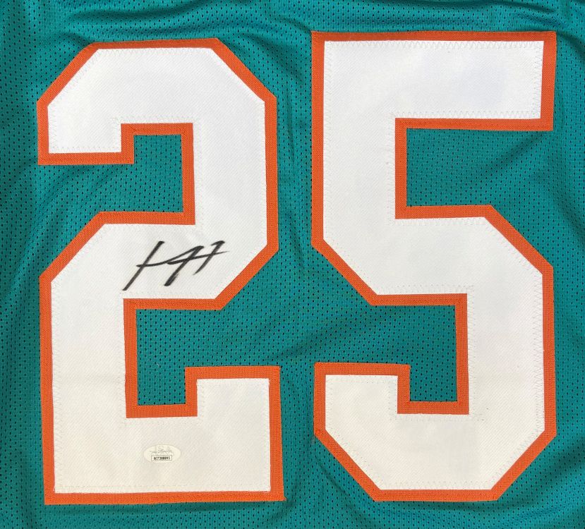 Xavien Howard Miami Signed Teal Football Jersey JSA Hologram