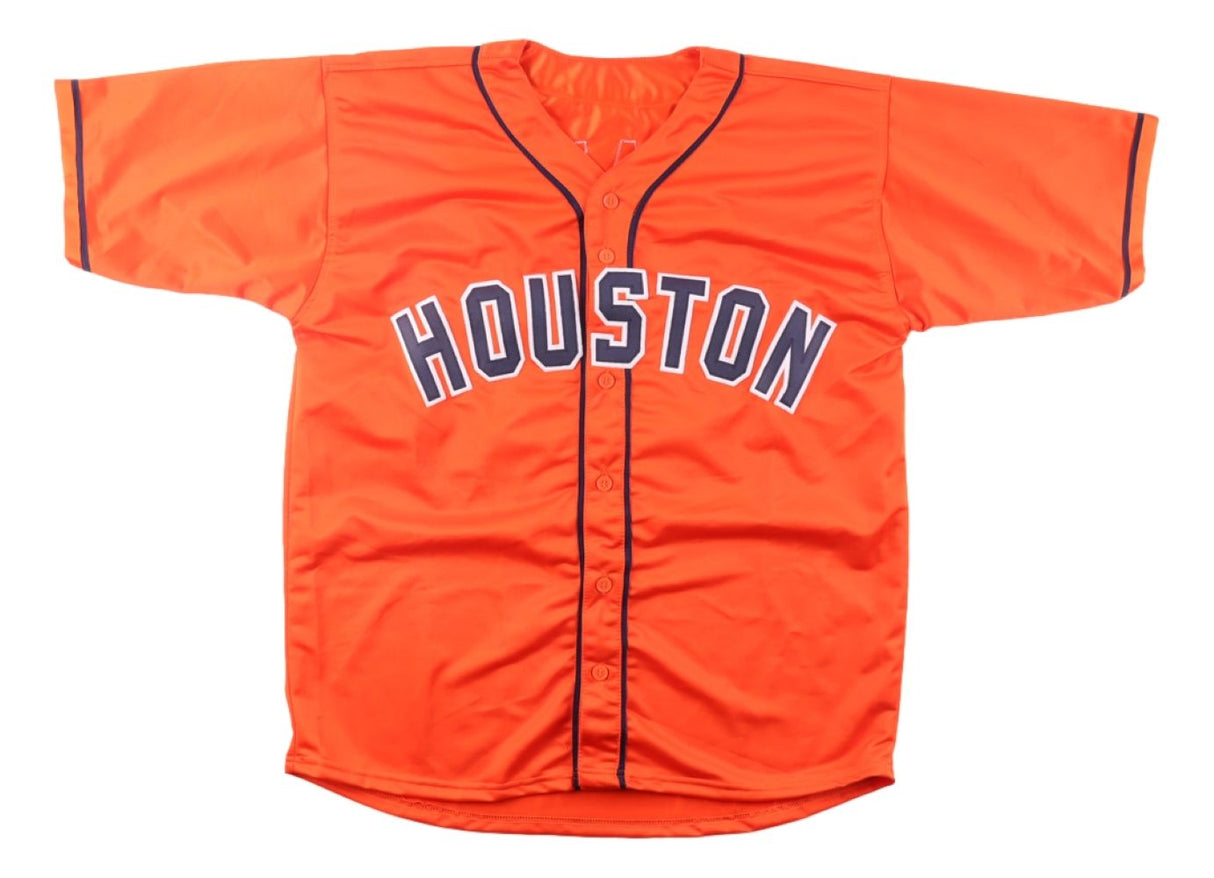 Yordan Alvarez Houston Signed Orange Baseball Jersey 22 WS Champs BAS