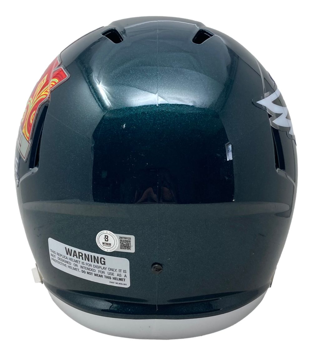 Zack Baun Signed Philadelphia Eagles FS Super Bowl 59 Speed Replica Helmet BAS