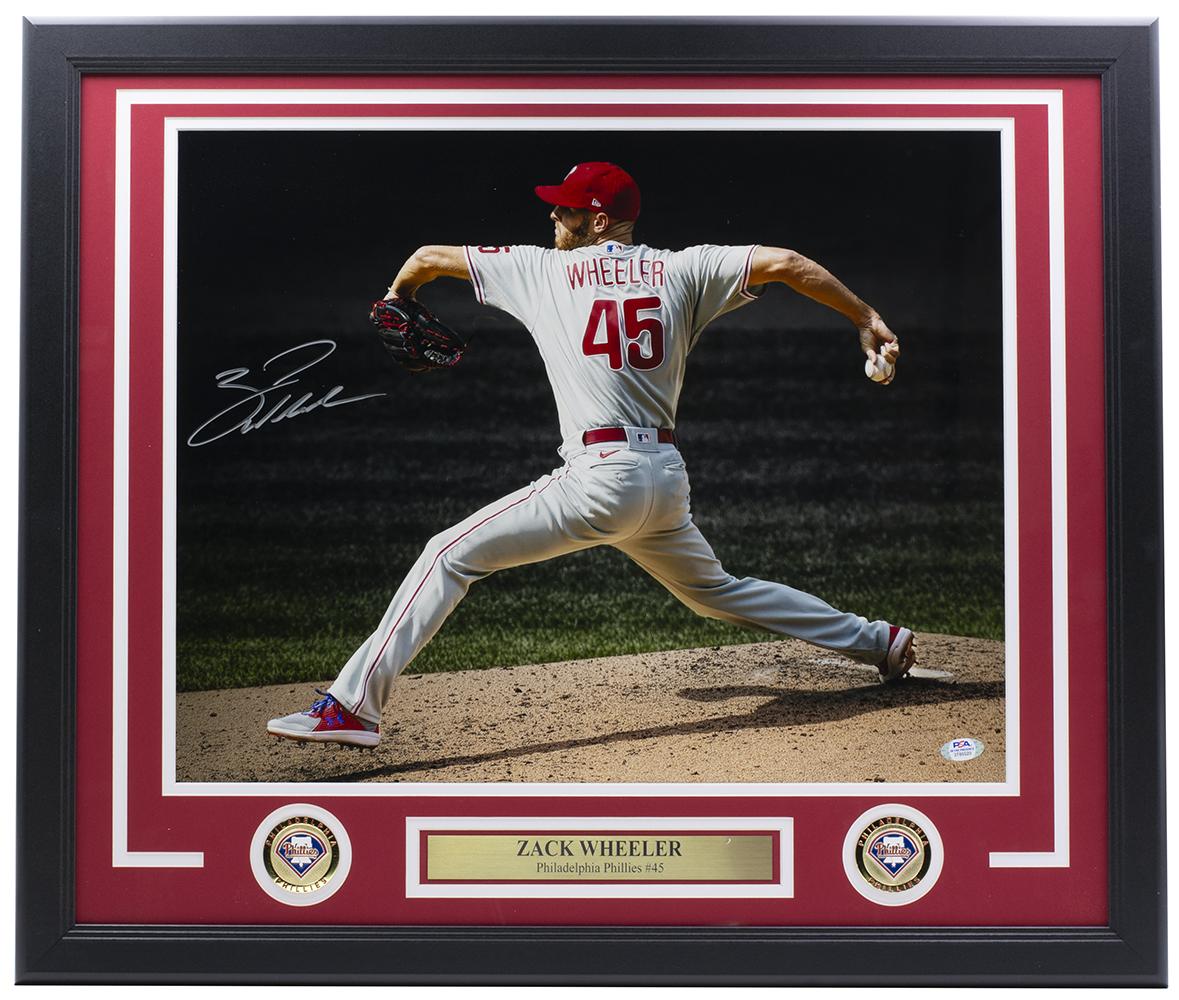 Zack Wheeler Signed Framed 16x20 Philadelphia Phillies Photo PSA/DNA