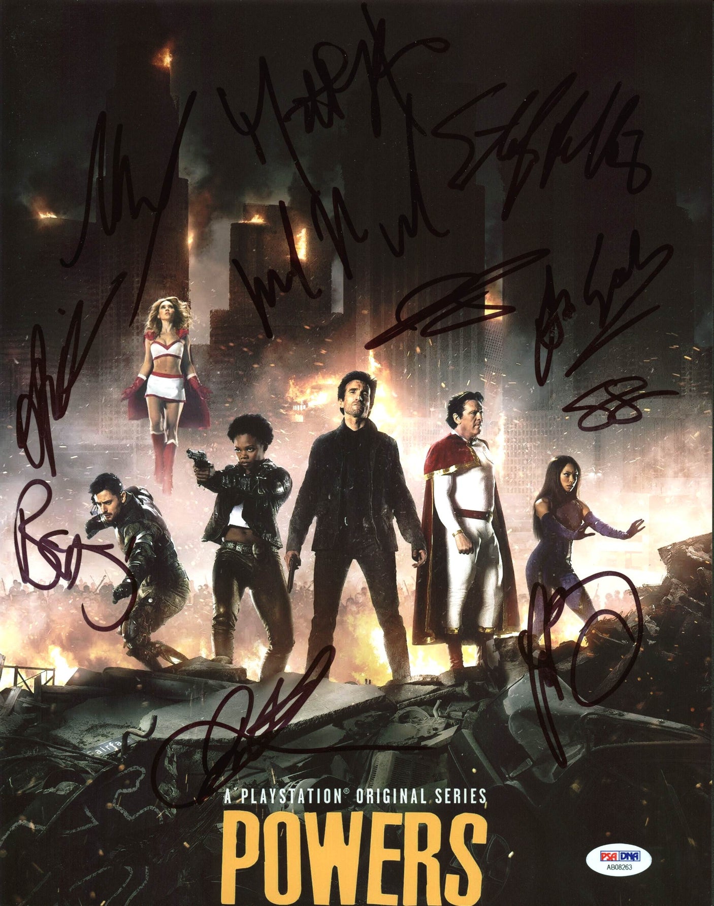 Powers (Logan Browning, Michael Madsen +9) Signed 11X14 Photo PSA/DNA #AB08263