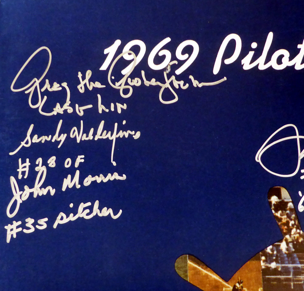 1969 Inaugural Season Seattle Pilots Autographed 16x20 Photo With 15 Total Signatures Including Jim Bouton #/69 PSA/DNA Stock #1015 - PristineMarketplace